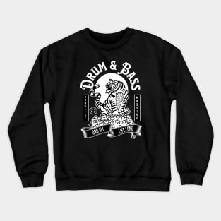 DRUM AND BASS - Junglist Tiger Massive (White) Crewneck Sweatshirt